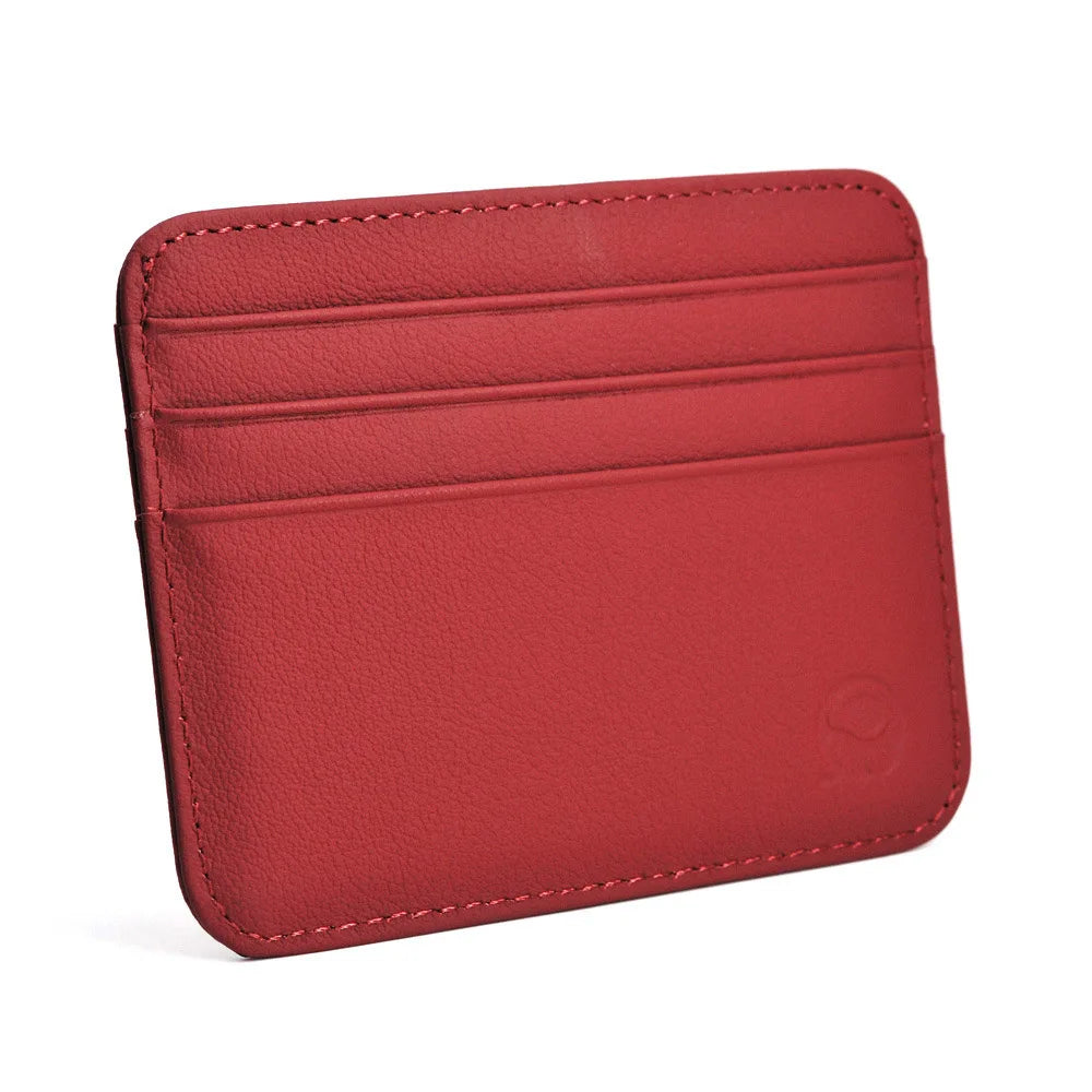 New Thin Genuine Leather Mini Wallet Slim Bank Credit Card Holder Men's Business Small ID Case For Man Purse 6 Slots Cardholder