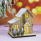 Christmas LED Light Wooden House Luminous Cabin Merry Christmas Decorations for Home DIY Xmas Tree Ornaments Kids Gift New Year