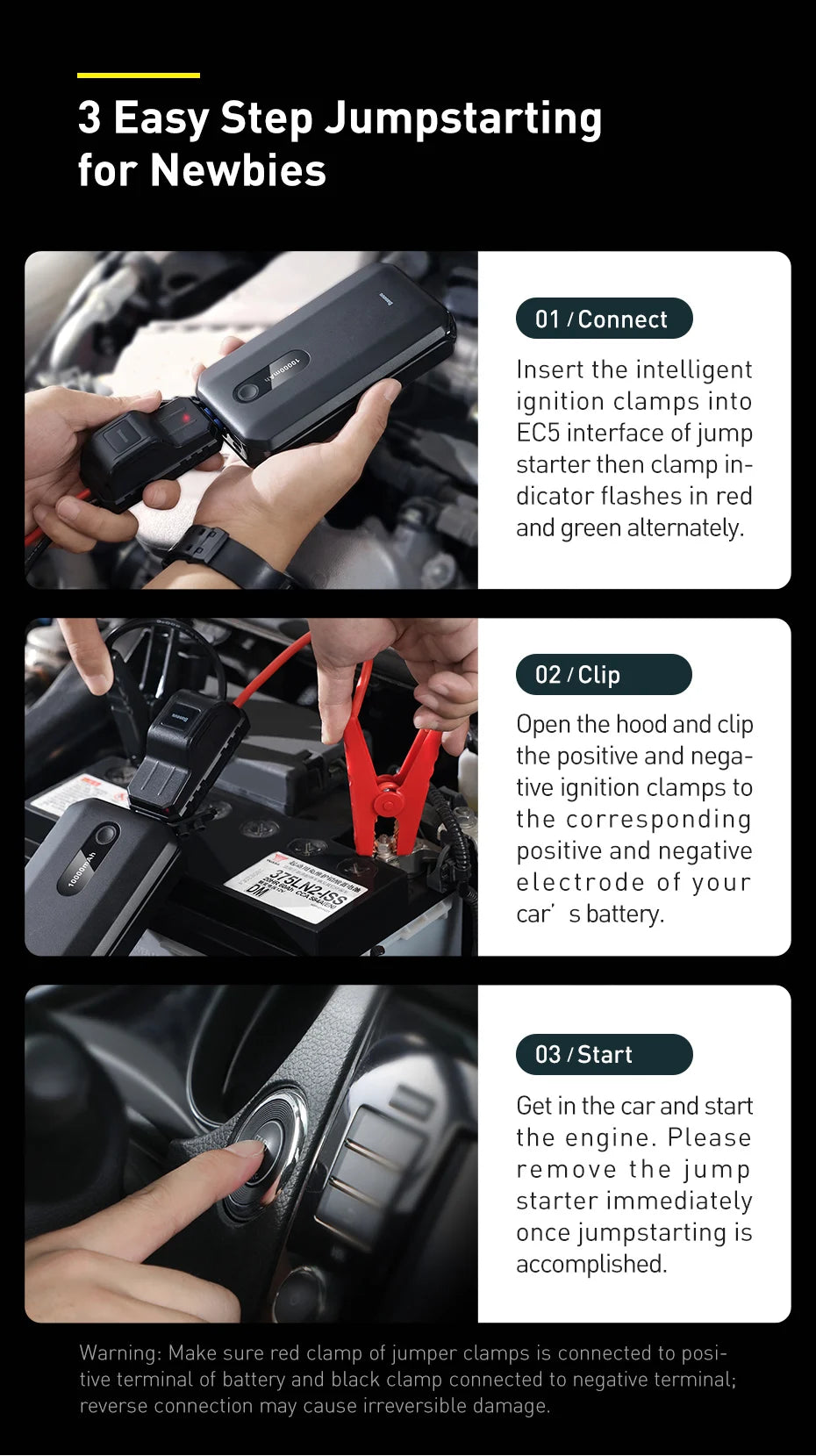 Baseus Car Jump Starter Starting Device 1000A Jumpstarter Auto Buster Emergency Booster 12V Car Jump Start Power Bank 10000mAh