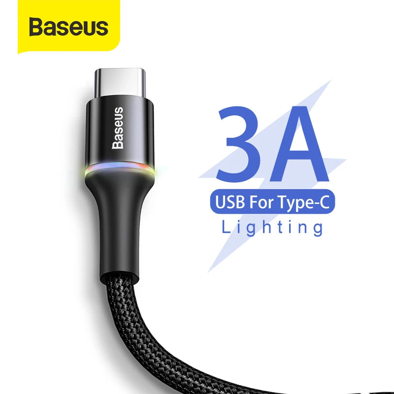 Baseus USB Type C Cable For Samsung for Xiaomi Redmi Note 7 Oneplus 7 Pro type-C Charger Mobile Phone USB C Fast Charging Cable