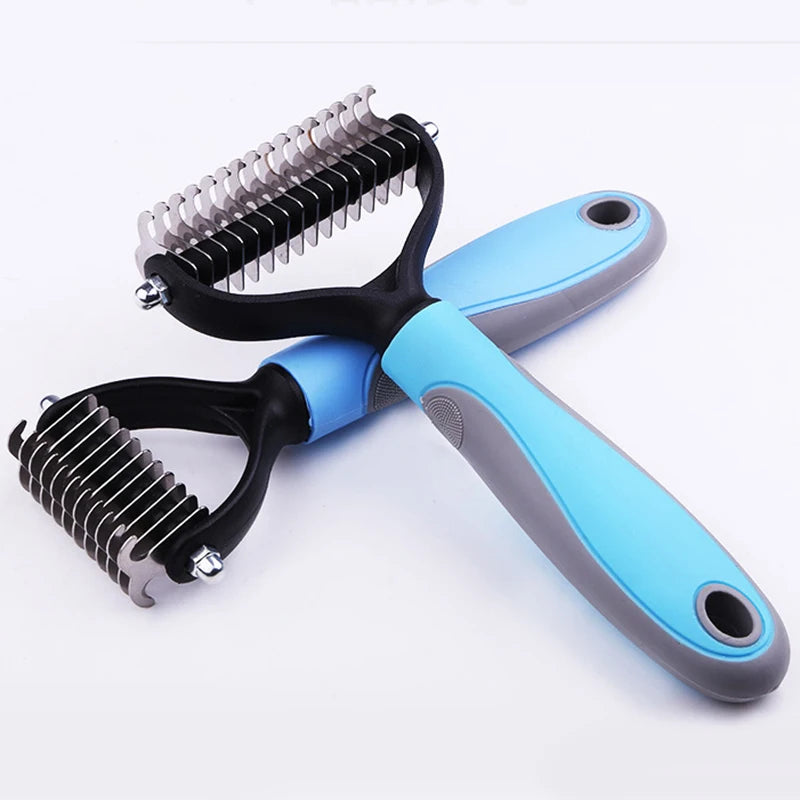 dog brush double-sided hair removal comb and hair removal tool used to remove mats and tangles the best pet grooming brush