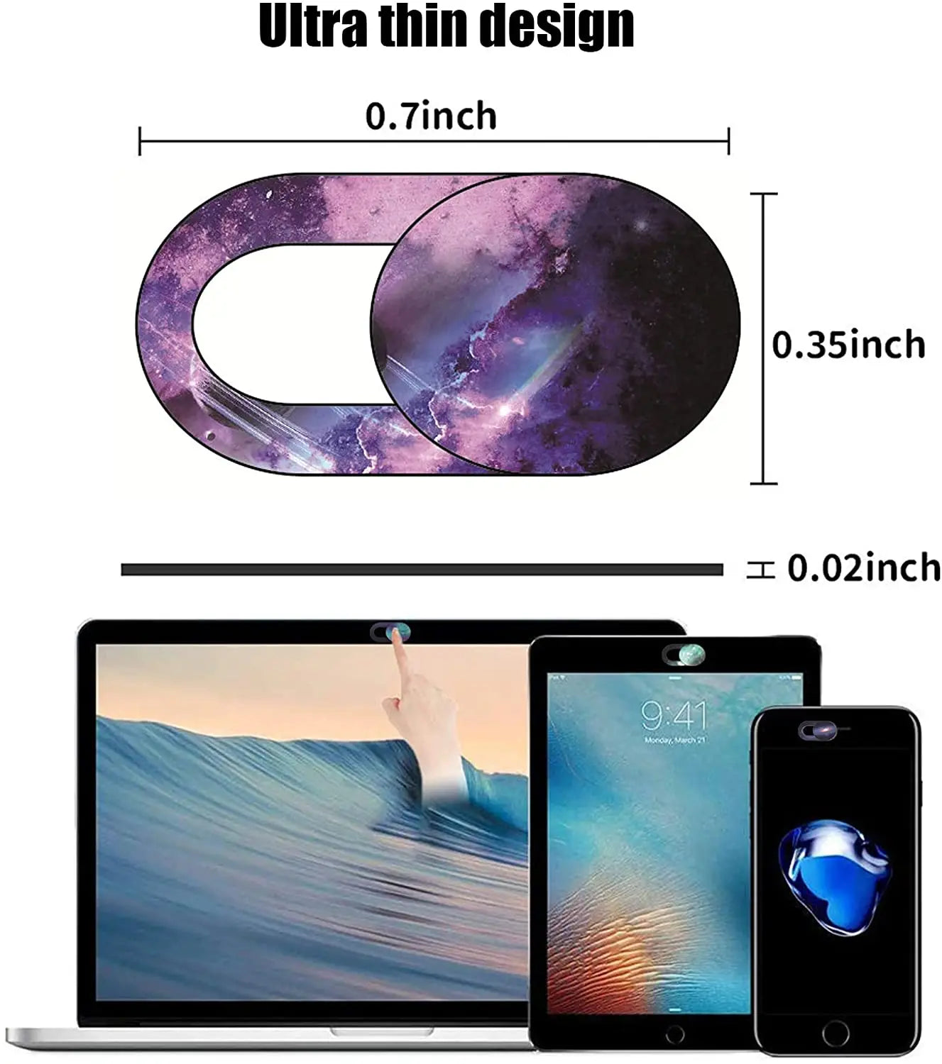 Starry Sky Pattern WebCam Camera Cover Laptop Stickers for Laptops Macbook Smart Phone Privacy Protection Shutter Slider Sticker