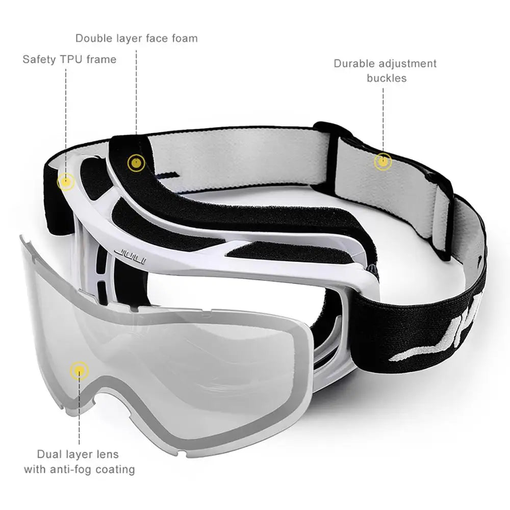 MAXJULI Brand Professional Ski Goggles Double Layers Lens Anti-fog UV400 Ski Glasses Skiing Men Women Snow Goggles