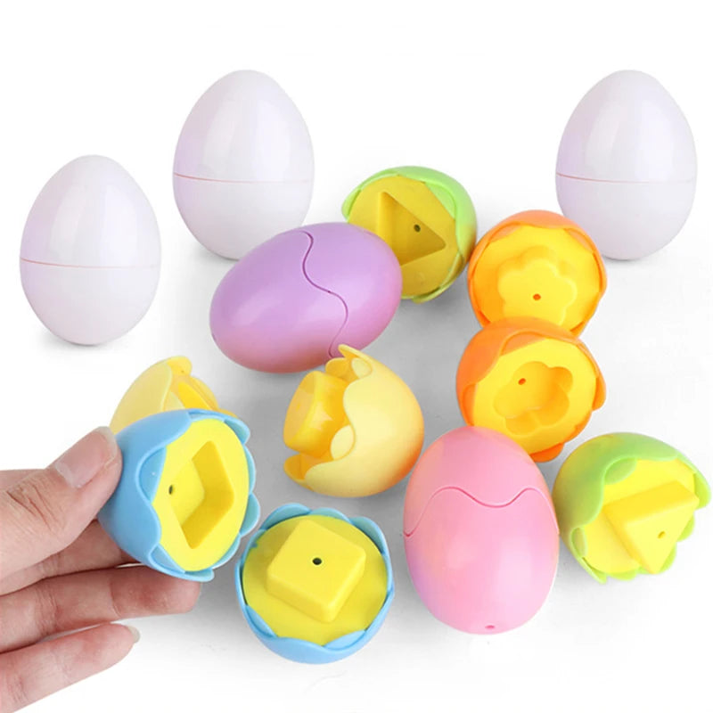 Baby Learning Educational Toy Smart Egg Toy Games Shape Matching Sorters Toys Montessori Eggs Toys For Kids Children 2 3 4 Years