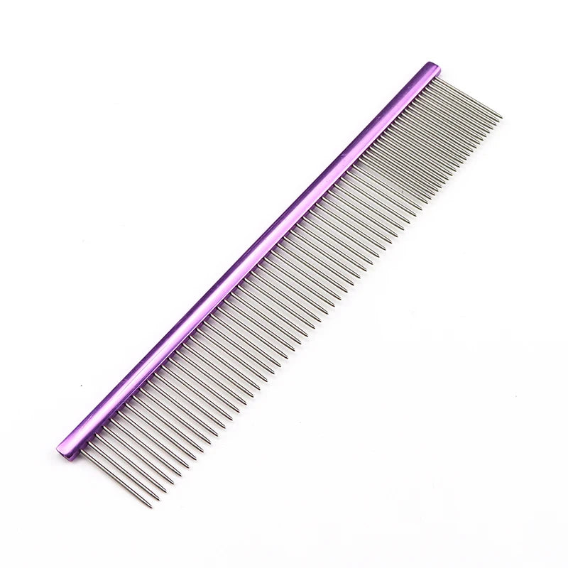 Light Aluminum Pet Comb 6 Colors Optional Professional Dog Grooming Comb Puppy Cleaning Hair Trimmer Brush Pet Accessories