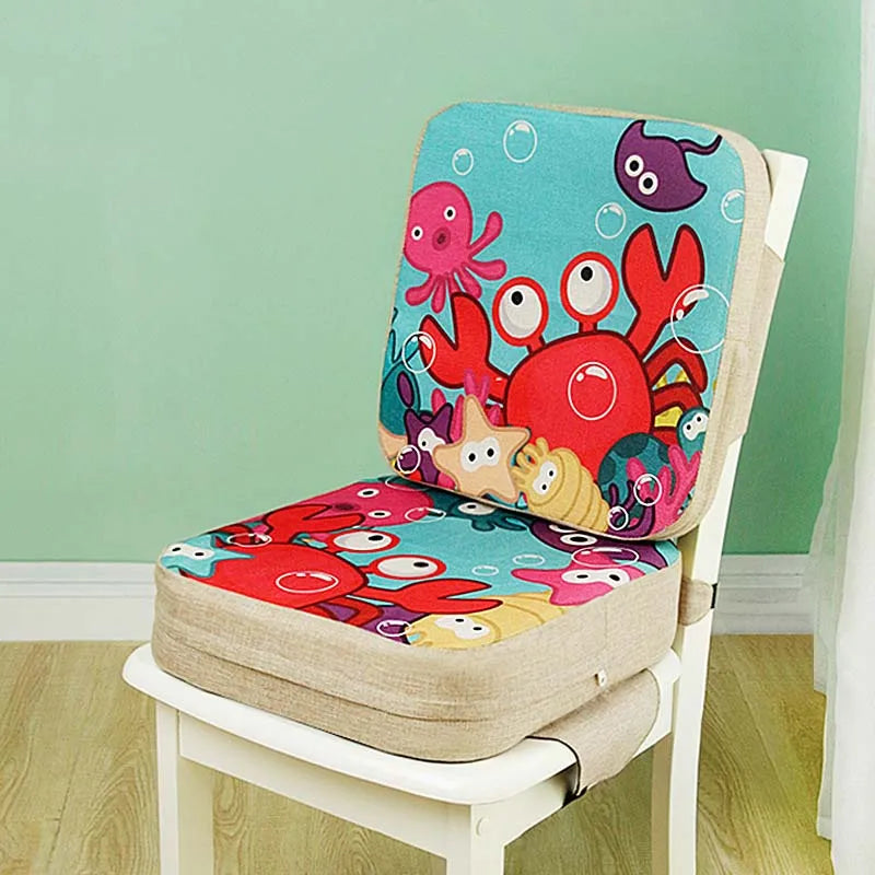 Baby Dining Cushion Children Increased Chair Pad Adjustable Washable Portable Removable Highchair Chair Booster Cushion Seat