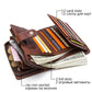 CONTACT'S Genuine Leather RFID Vintage Wallet Men With Coin Pocket Short Wallets Small Zipper Walet With Card Holders Man Purse