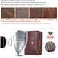 CONTACT'S Genuine Leather RFID Vintage Wallet Men With Coin Pocket Short Wallets Small Zipper Walet With Card Holders Man Purse