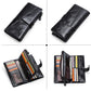 Contact's New Genuine Leather Wallet Fashion Coin Purse For Ladies Women Long Clutch Wallets With Cell Phone Bags Card Holder