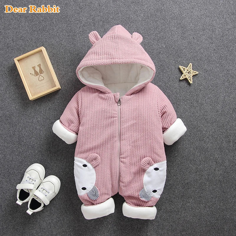 2024 New Baby rompers Overalls  Clothes Winter Boy Girl Garment Thicken Warm Pure Cotton Outerwear coat jacket kids Snow Wear