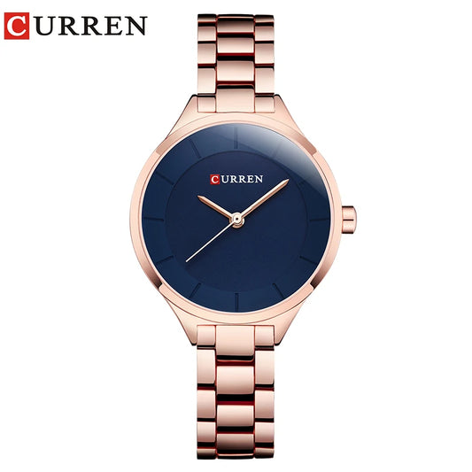 CURREN Top Brand Fashion Ladies Watches Stainless Steel Band Quartz Female Wrist Watch Ladies Gifts Clock Relogio Feminino