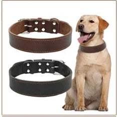 Personalized Dog ID Collar Genuine Leather Small Medium Dogs Cat Collar Custom Pet Name And Phone Number Free Engraving