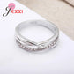 New Wide Cross Cubic Zircon 925 Sterling Silver Ring Fashion Female Jewelry Infinity Women Wedding Rings For Party