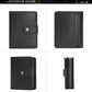 CONTACT'S Genuine Leather RFID Vintage Wallet Men With Coin Pocket Short Wallets Small Zipper Walet With Card Holders Man Purse