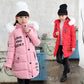 Children Down Coat Winter Teenager Thickened Hooded Cotton-padded Parka Coat Kids Warm Long Jackets Toddler Kids Outerwear