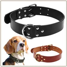 Personalized Dog ID Collar Genuine Leather Small Medium Dogs Cat Collar Custom Pet Name And Phone Number Free Engraving