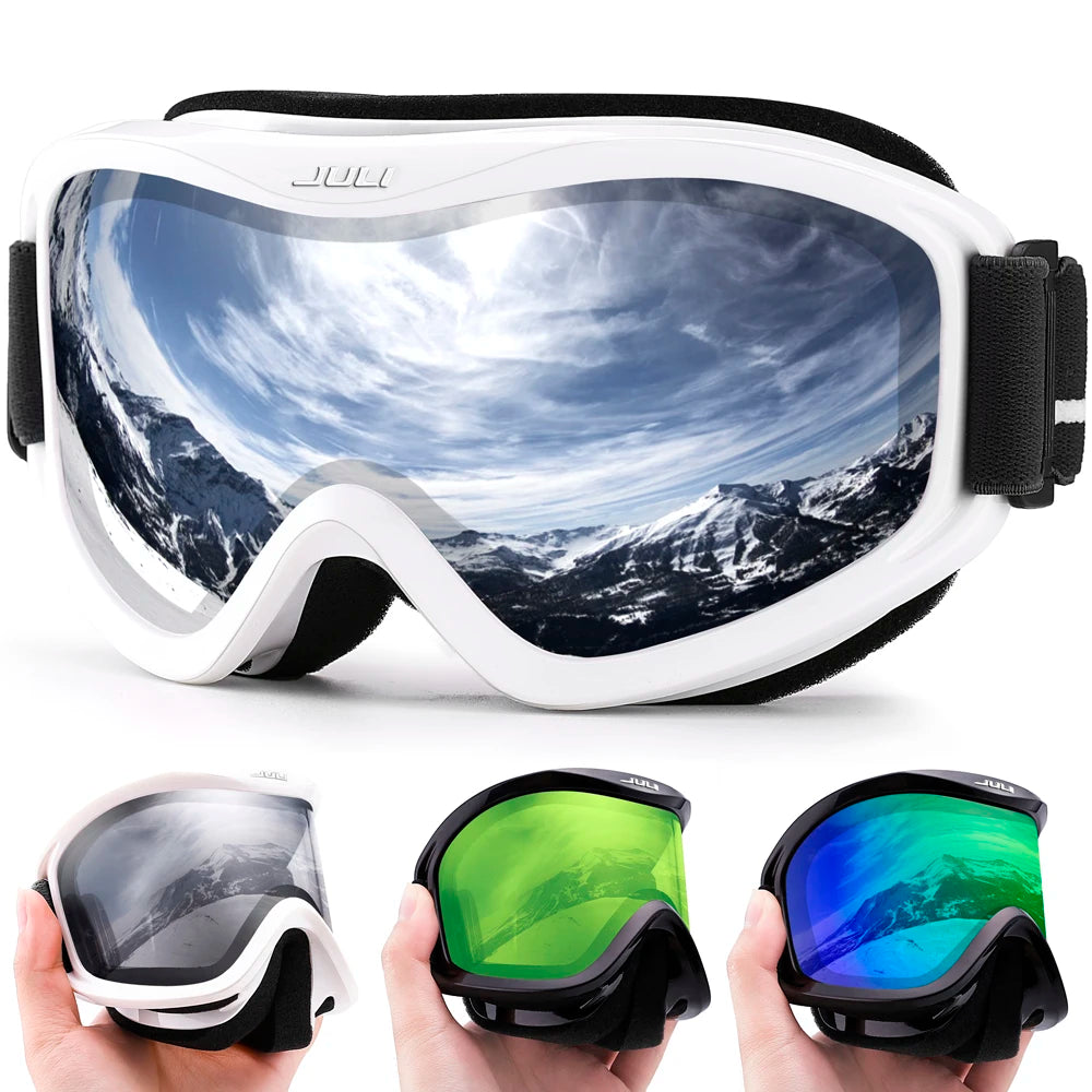 MAXJULI Brand Professional Ski Goggles Double Layers Lens Anti-fog UV400 Ski Glasses Skiing Men Women Snow Goggles