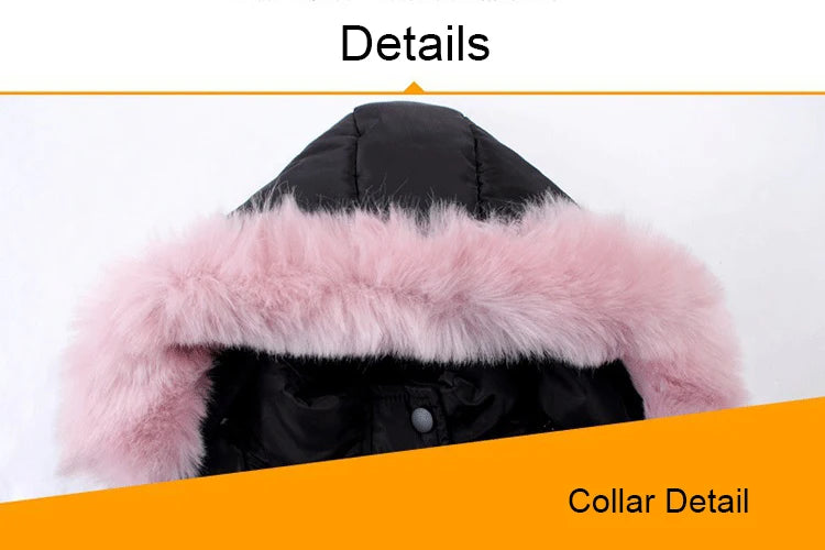 Children Down Coat Winter Teenager Thickened Hooded Cotton-padded Parka Coat Kids Warm Long Jackets Toddler Kids Outerwear