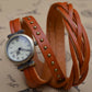 Shsby New Roma Vintage Cowhide Spirally Wound Watchband Roman Numerals Weave Braid Watch Women Leather Strap Watches