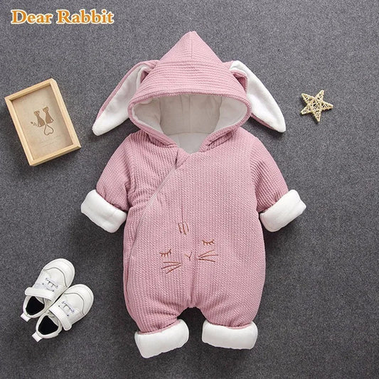 2024 New Baby rompers Overalls  Clothes Winter Boy Girl Garment Thicken Warm Pure Cotton Outerwear coat jacket kids Snow Wear