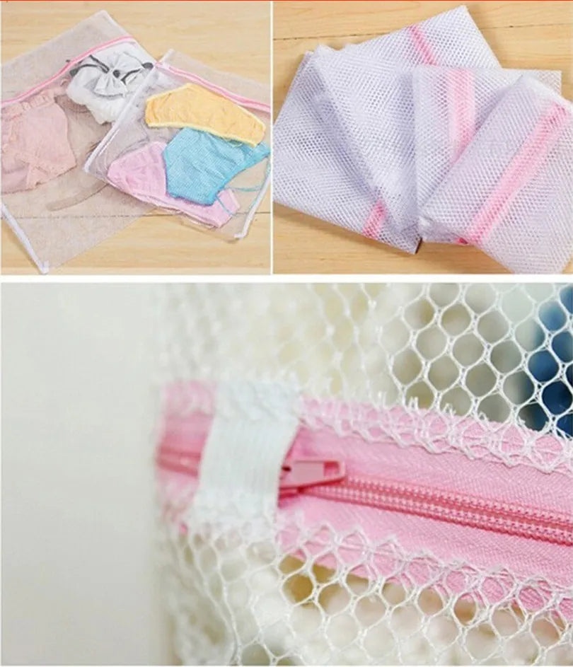 3Pcs/Set Bra Underwear Products Zippered Mesh Laundry Bags Baskets Household Cleaning Tools Accessories Laundry Care