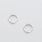 SOFTPIG Real 925 Sterling Silver Minimalist Smooth Round Hoop Earrings Fine Jewelry  Accessories Black White Color