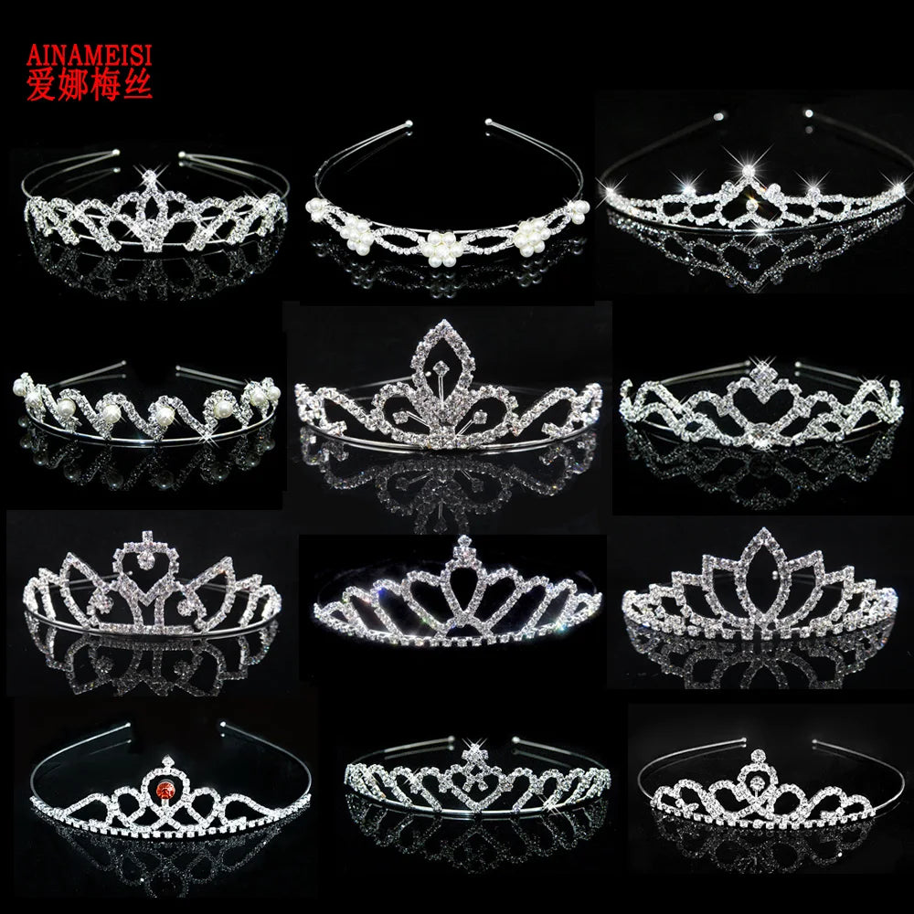 Bulbusbow AINAMEISI Princess Crystal Tiaras and Crowns Headband for Kid Girls – Elegant Bridal Prom Wedding Party Hair Accessories