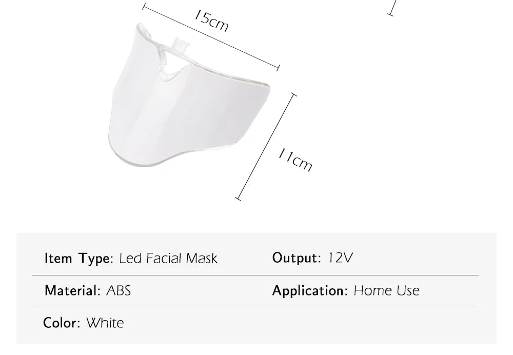 7 Colors Led Facial Mask Led Korean Photon Therapy Face Care Machine Light Therapy Acne Mask Neck Beauty Led Mask