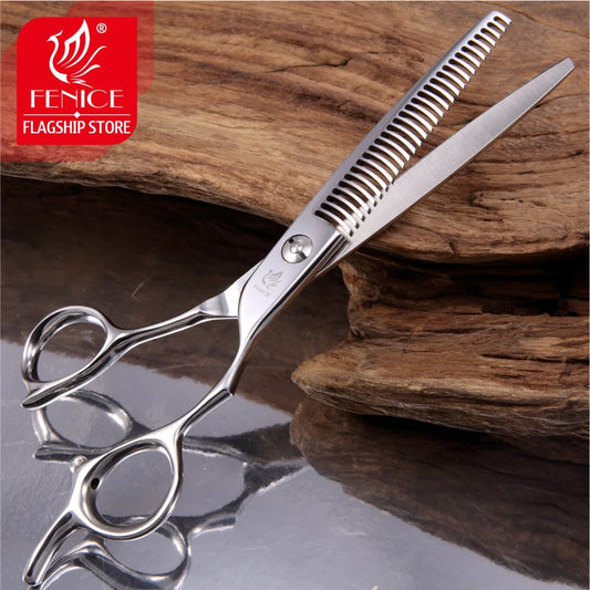 Fenice Professional Japan 440c 6.5/7.0 inch pet dog grooming thinning scissors toothed blade shears thinning rate about 35%