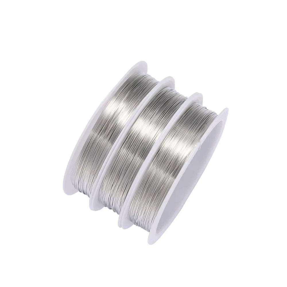 1 Roll 0.2/0.3/0.4/0.5/0.6/0.7/0.8/1mm Sturdy Copper Wire Beading Wire For Bracelet Necklace DIY Jewelry Making Accessories