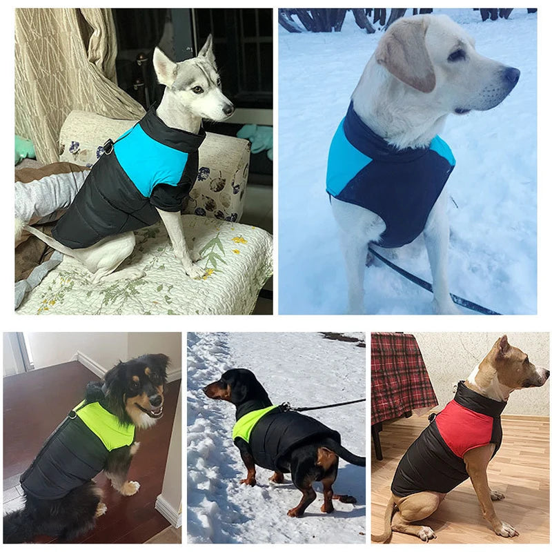 冬季宠物狗衣服保暖大型犬外套小狗服装防水宠物背心夹克适合小型中型大型犬金毛猎犬