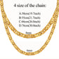 Dropshipping Chunky Men Fashion Gold Color Necklace 6MM Stainless Steel Byzantine Chains Street Hip Hop Jewelry