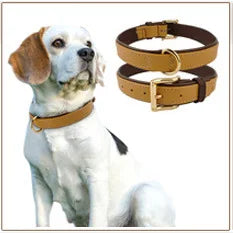 Personalized Dog ID Collar Genuine Leather Small Medium Dogs Cat Collar Custom Pet Name And Phone Number Free Engraving