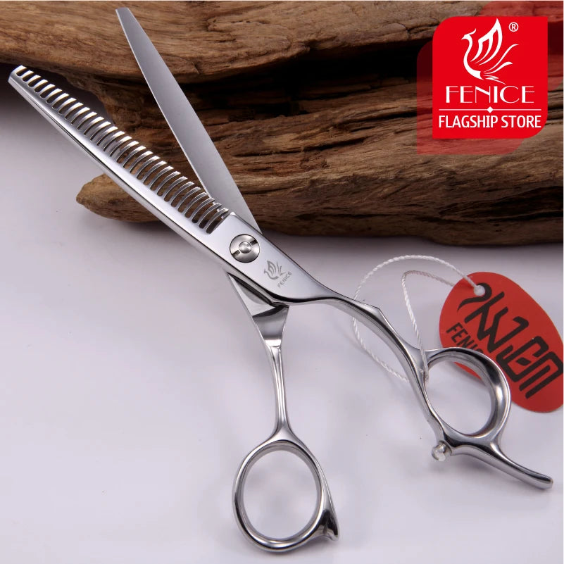 Fenice Professional Japan 440c 6.5/7.0 inch pet dog grooming thinning scissors toothed blade shears thinning rate about 35%