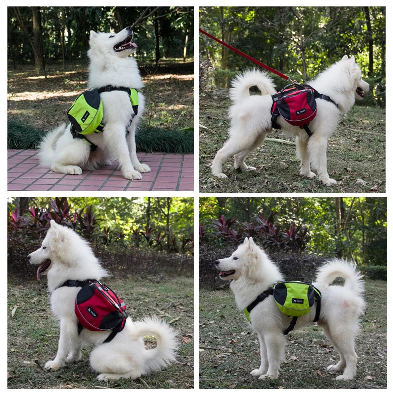 TAILUP 涤纶宠物狗马鞍包猎犬旅行露营徒步旅行背包马鞍包适用于小型中型大型犬免费礼物