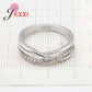 New Wide Cross Cubic Zircon 925 Sterling Silver Ring Fashion Female Jewelry Infinity Women Wedding Rings For Party