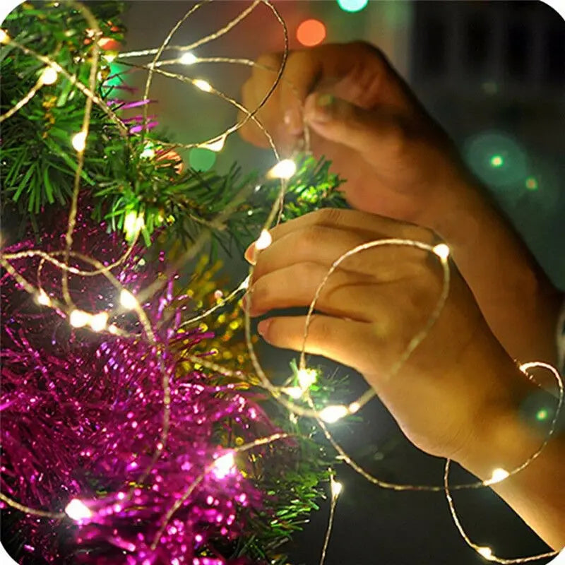 1M 2M 3M 5M 10M Copper Wire LED String lights Holiday lighting Fairy Garland For Christmas Tree Wedding Party Decoration