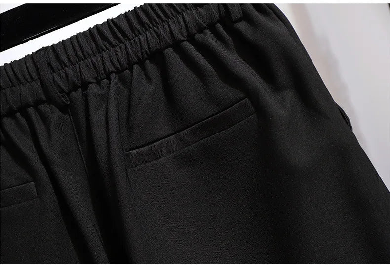 150Kg Plus Size Women's Summer Casual High-Waisted Wide-Leg Shorts 5XL 6XL 7XL 8XL 9XL Thin A-Line Shorts Black