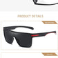 CRIXALIS Fashion Polarized Sunglasses For Men Square Oversized Anti Glare Driver Mirror Sun Glasses Women UV400 Goggles Male