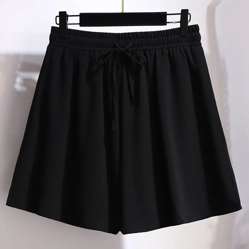 Plus Size 6XL 150KG Women Chiffon Shorts new arrival casual summer hot sale women shorts Casual Black White Shorts