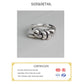 S925 sterling silver rings for women knots Open Adjustable Finger Rings fine jewlery Anti-allergy Jewelry Accessories