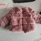 Baby Girls Faux Fur Coat Winter Children Girls Long Sleeve Christmas Jacket Warm Kids Girls Snow Coat Girls Outerwear Clothing