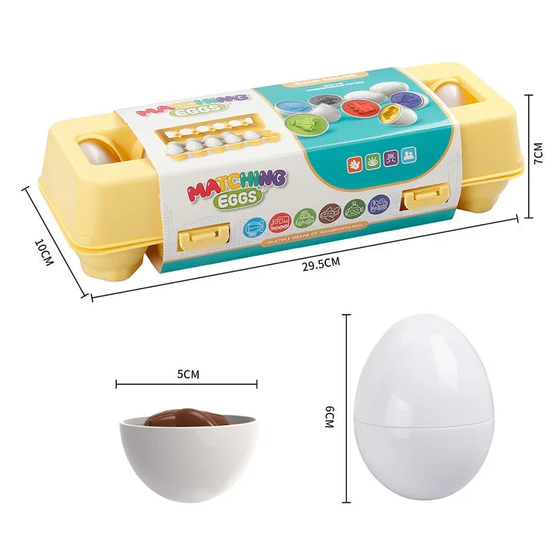 Baby Learning Educational Toy Smart Egg Toy Games Shape Matching Sorters Toys Montessori Eggs Toys For Kids Children 2 3 4 Years