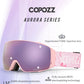 Copozz Magnetic Polarized Ski Goggles Anti-Fog Winter Double-Layers UV400 Protection Men Ski Glasses Eyewear with Lens Case Set