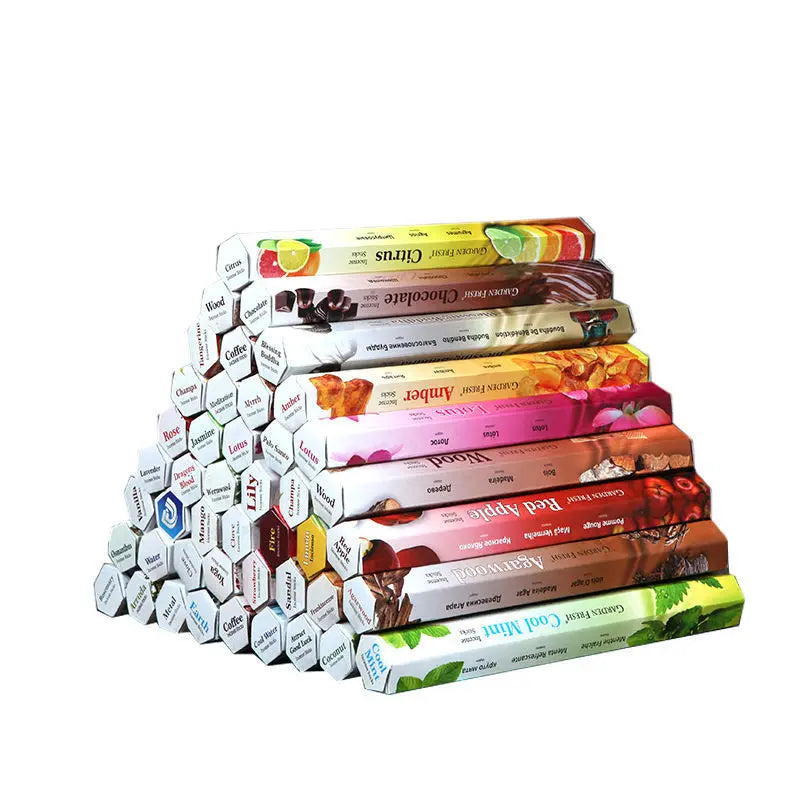 6 Box G F Incense 120 Sticks White Sage Indian Flavor Home Bedroom Meditation Yoga Fresh Air Scent Aroma Lavender Fragrance