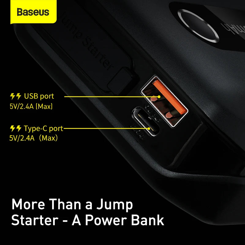 Baseus Car Jump Starter Starting Device 1000A Jumpstarter Auto Buster Emergency Booster 12V Car Jump Start Power Bank 10000mAh