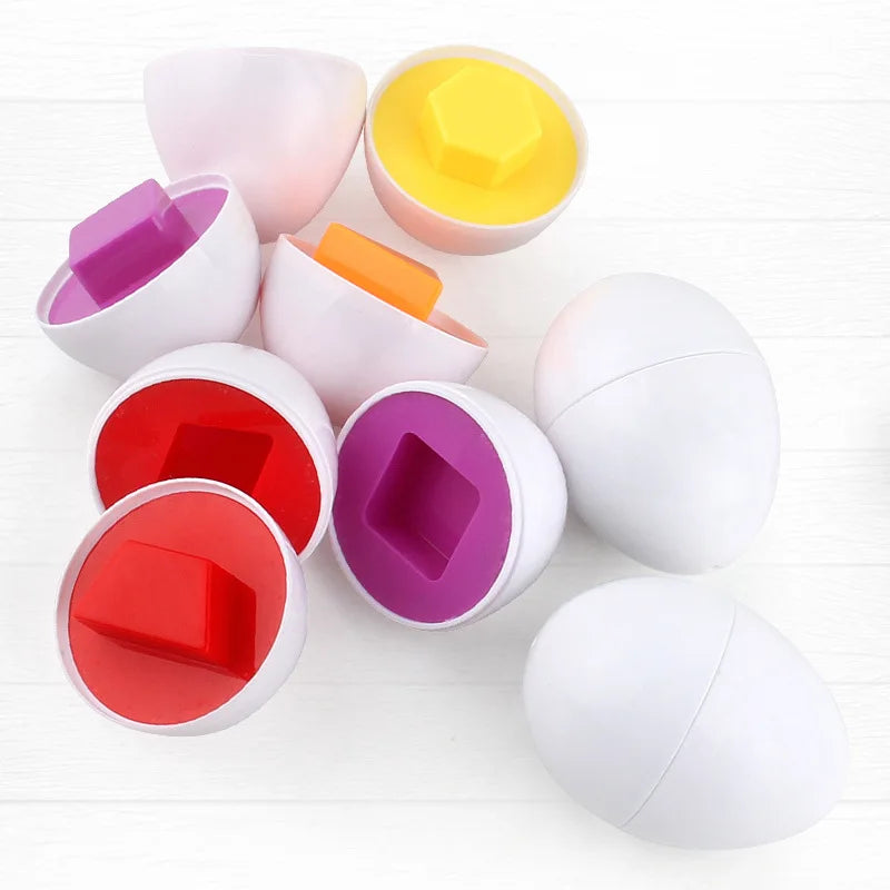 Baby Learning Educational Toy Smart Egg Toy Games Shape Matching Sorters Toys Montessori Eggs Toys For Kids Children 2 3 4 Years