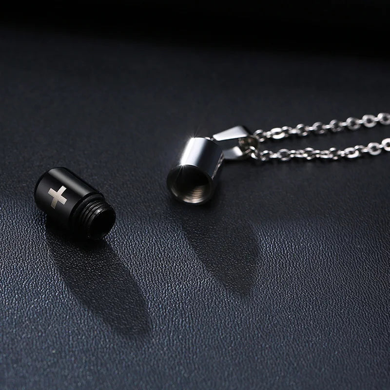 Vnox Hollow Pill Necklace by Bulbusbow