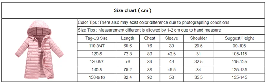 Children Down Coat Winter Teenager Thickened Hooded Cotton-padded Parka Coat Kids Warm Long Jackets Toddler Kids Outerwear