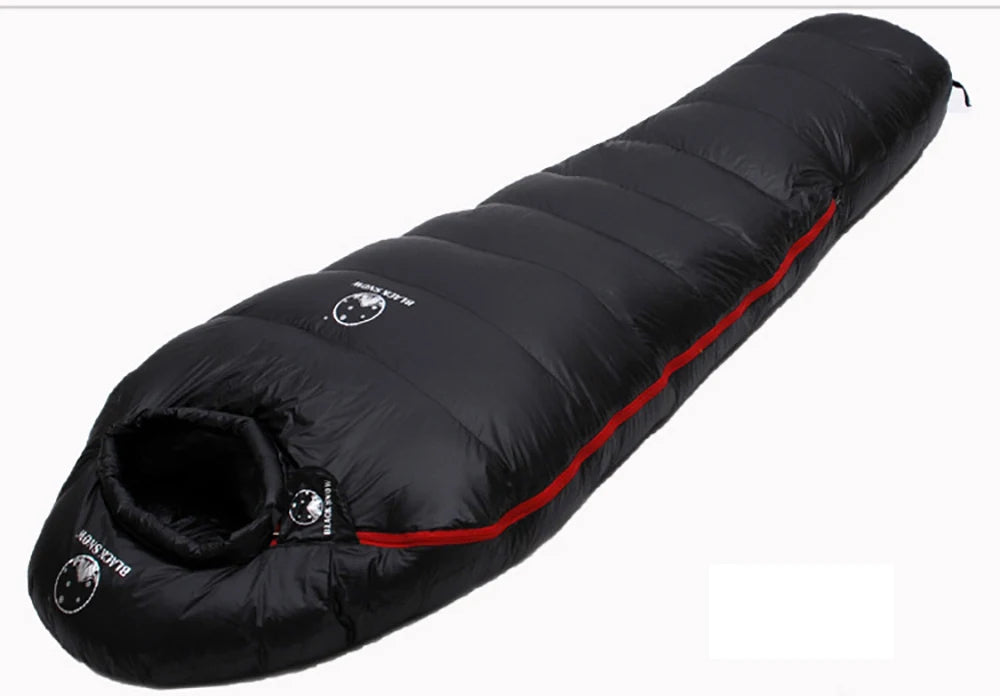 Very Warm White Goose Down Filled Adult Mummy Style Sleeping Bag Fit for Winter Thermal 4 Kinds of Thickness Travel Camping